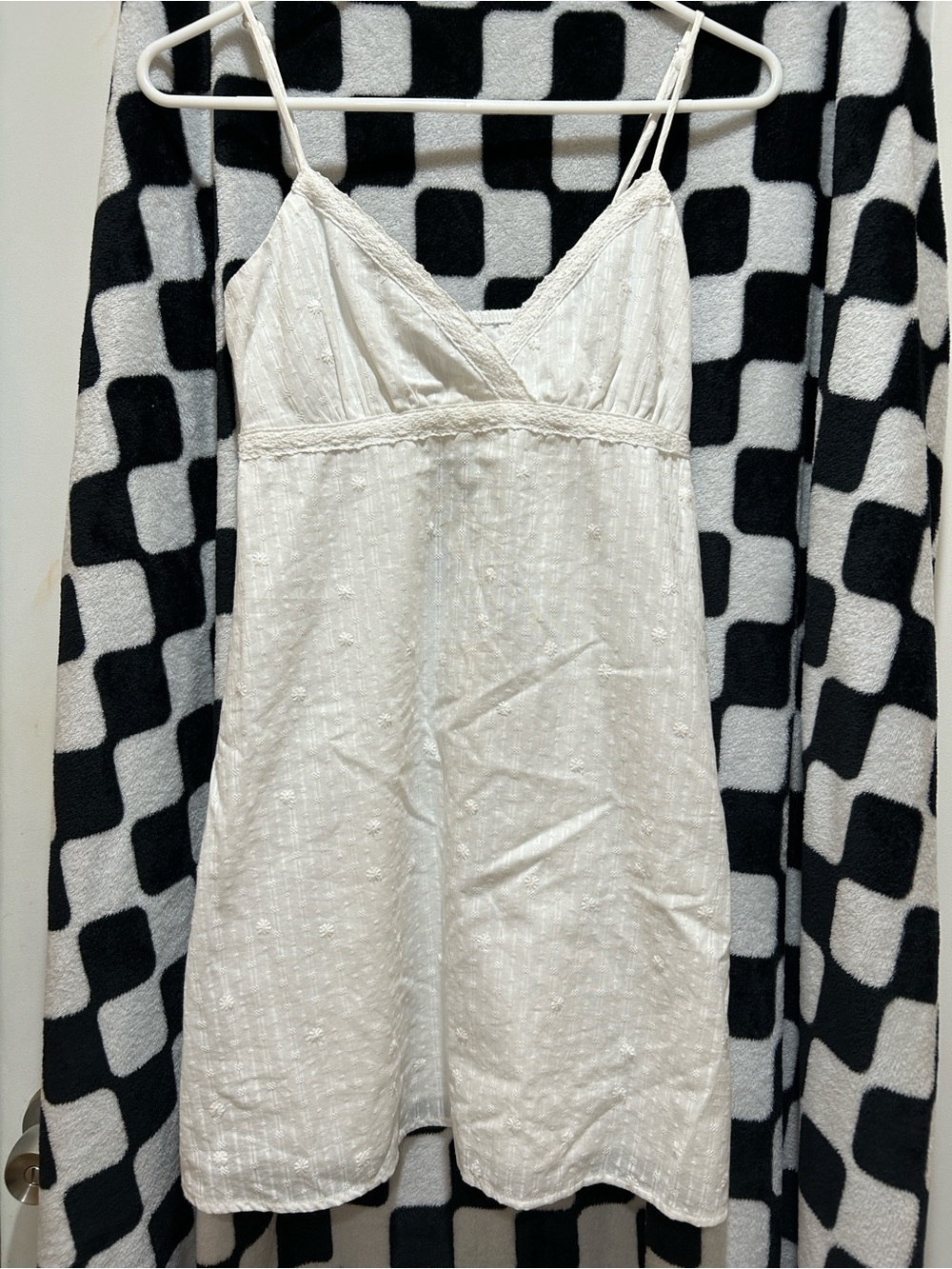 wild fable White Eyelet Lace Trim Sleepwear Top